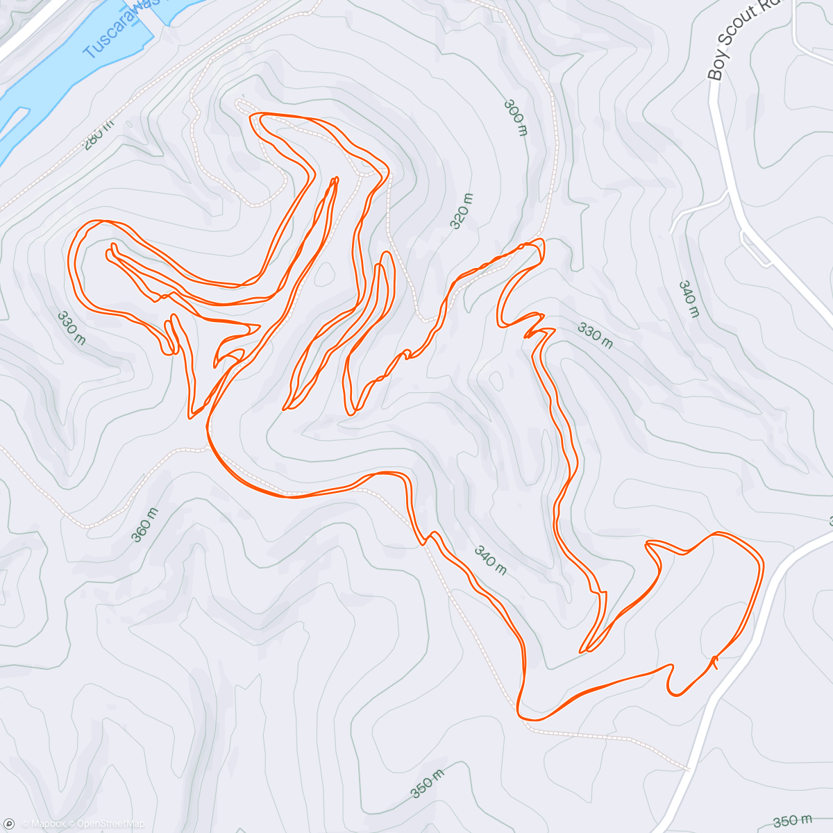 Map of the activity, Tusc Preserve Loop ready for NOMBS XC