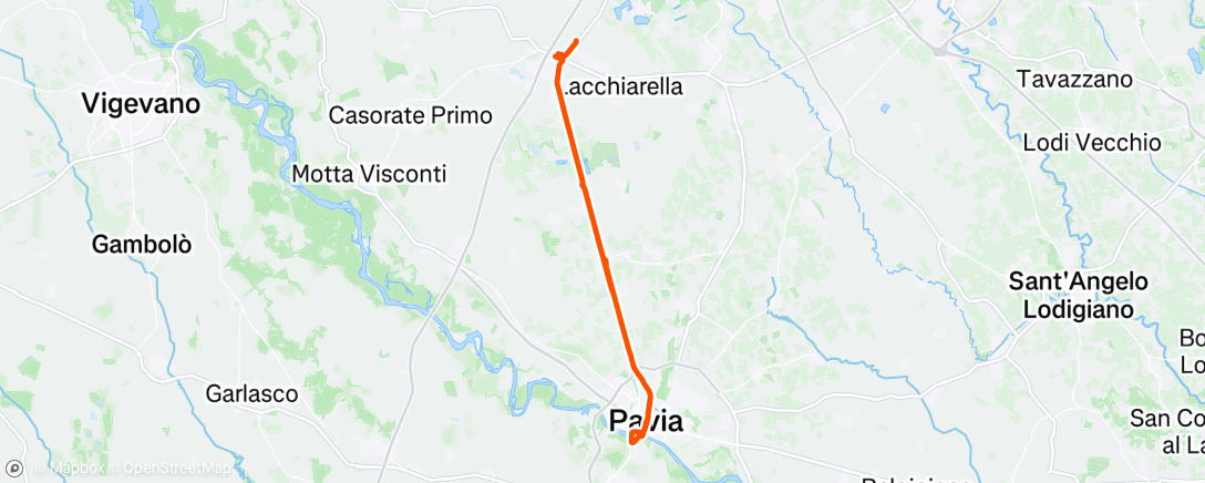 Map of the activity, Pedalata mattutina