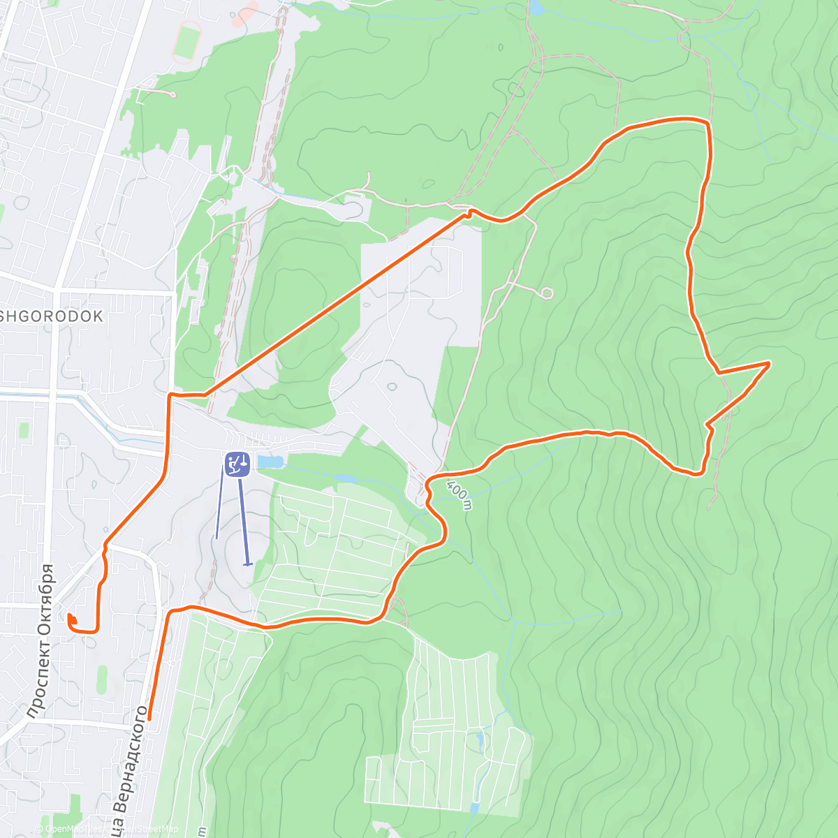 Map of the activity, Lunch Walk