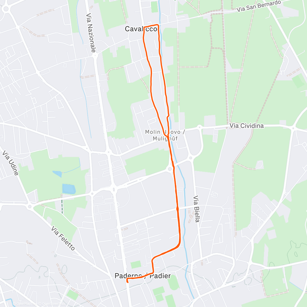 Map of the activity, 6km FL (-19 💪🏻) ❤️ 💫