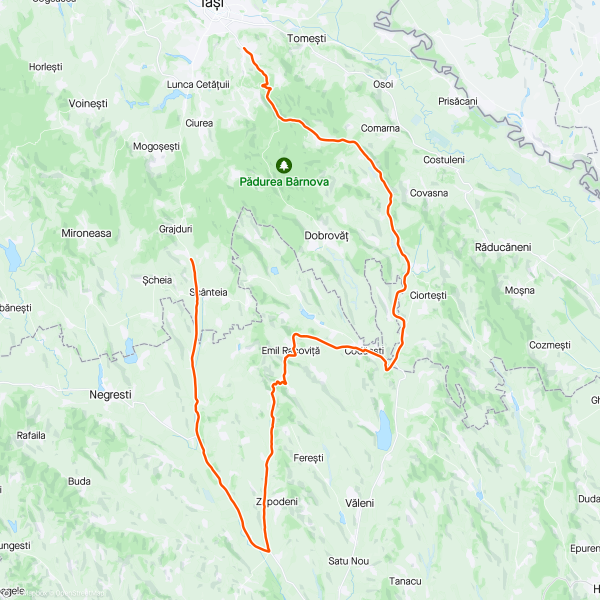 Mapa da atividade, Codăești