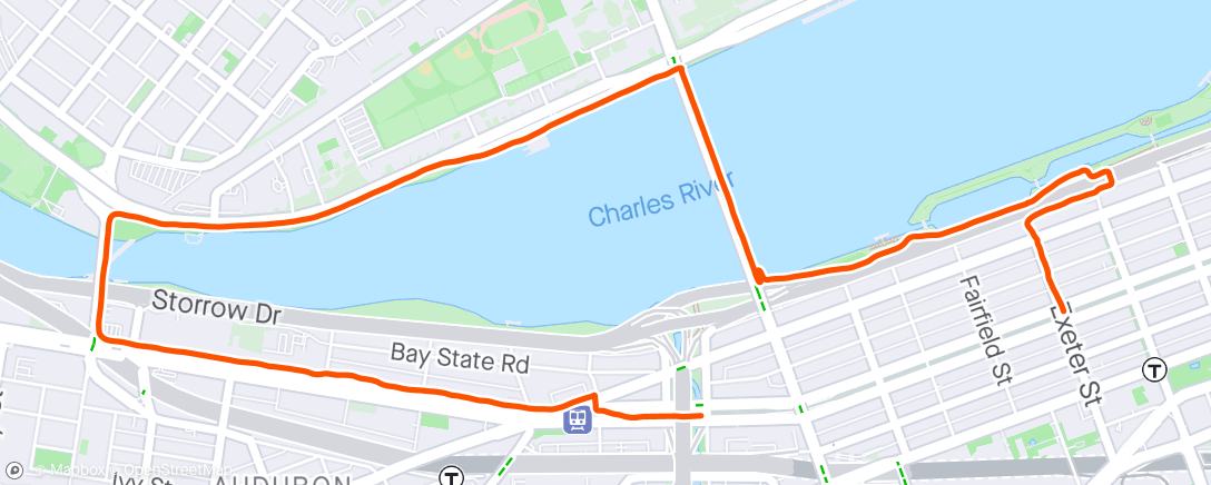 Map of the activity, Morning Run Boston, Massachusetts ⛅