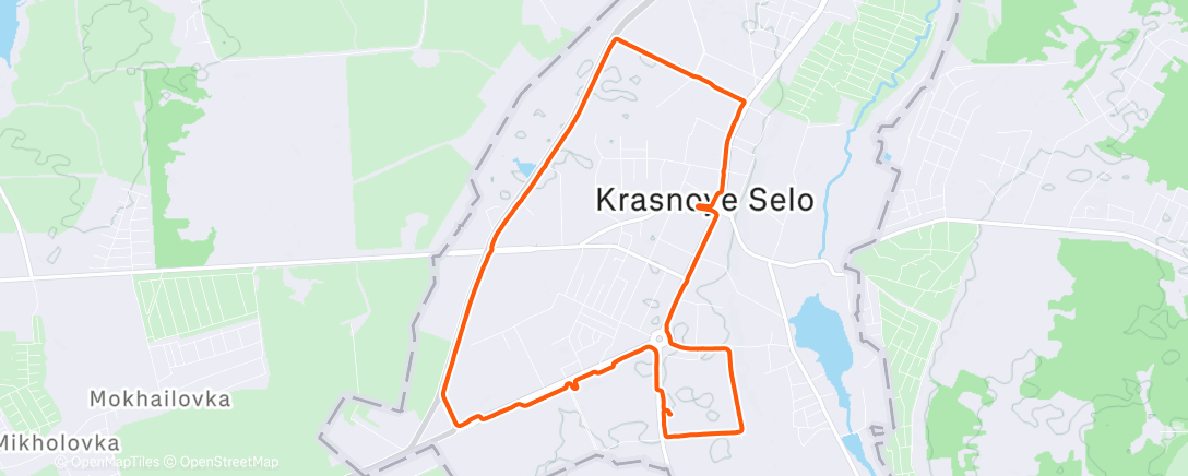 Map of the activity, Вечерний забег