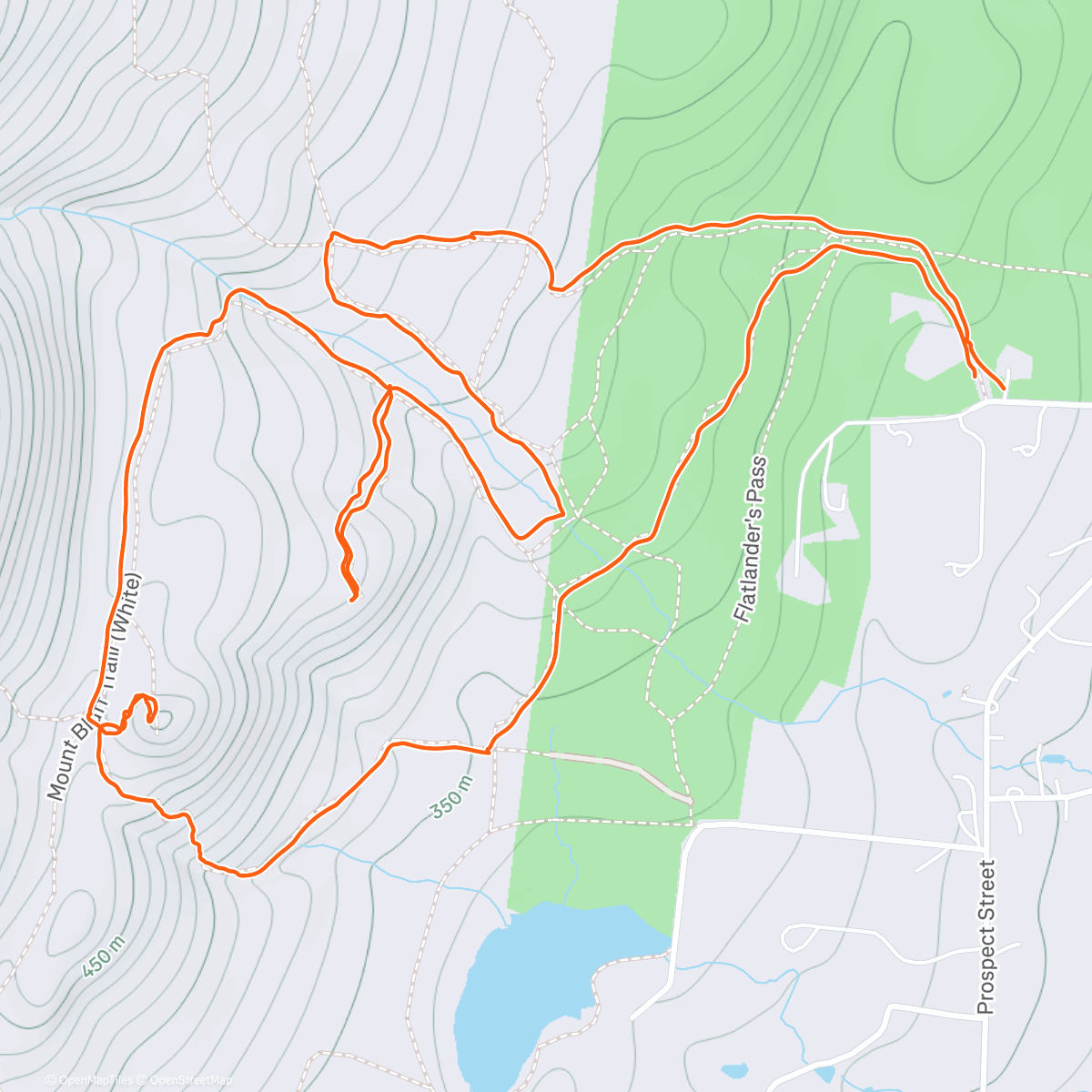 Map of the activity, Moms go trail running!