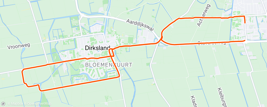 Map of the activity, Middagloopje