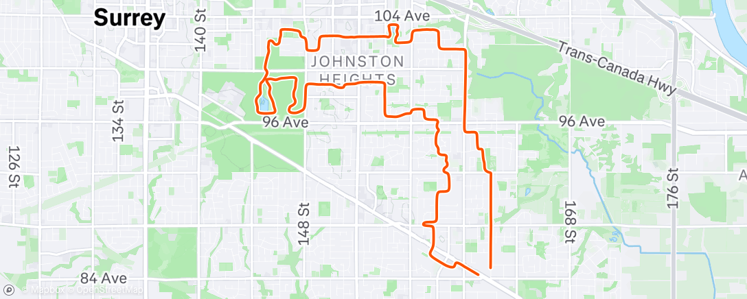 Map of the activity, Lunch Ride