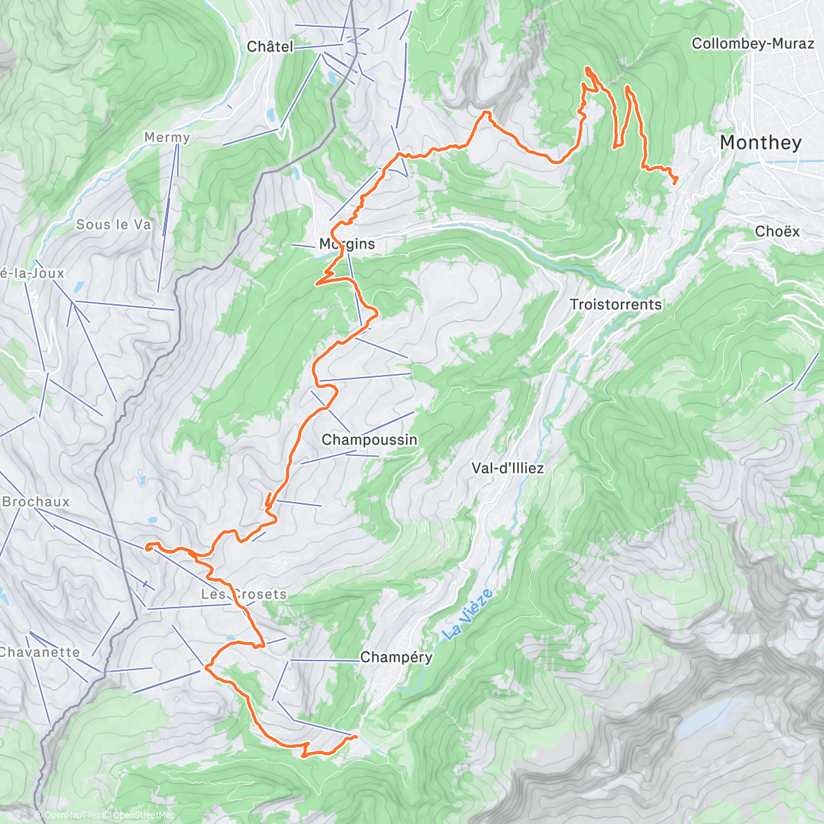 Map of the activity, #327/25 ⛷️ petite traversée sympathique