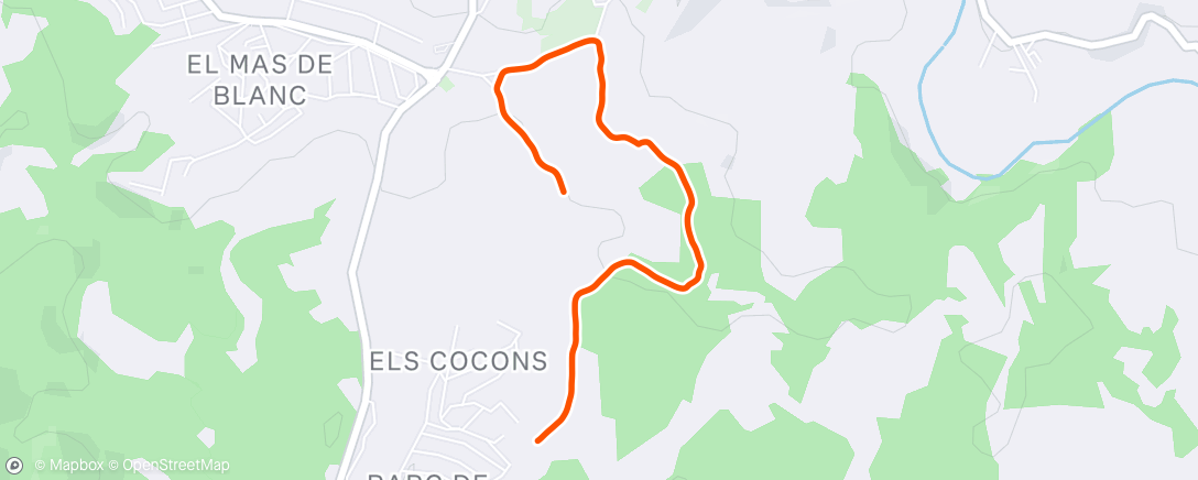 Map of the activity, Afternoon Hike
