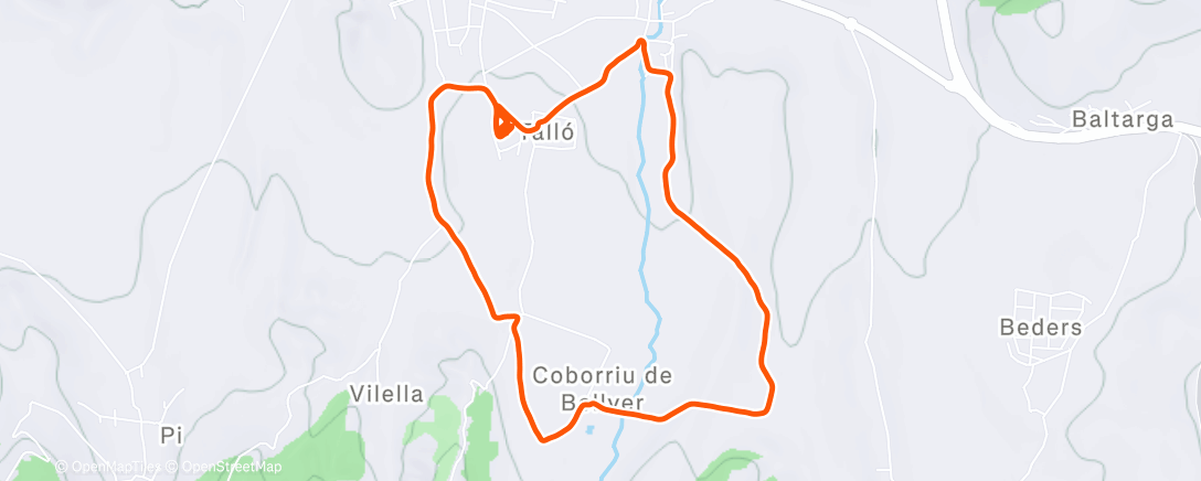 Map of the activity, San Silvestre Bellver