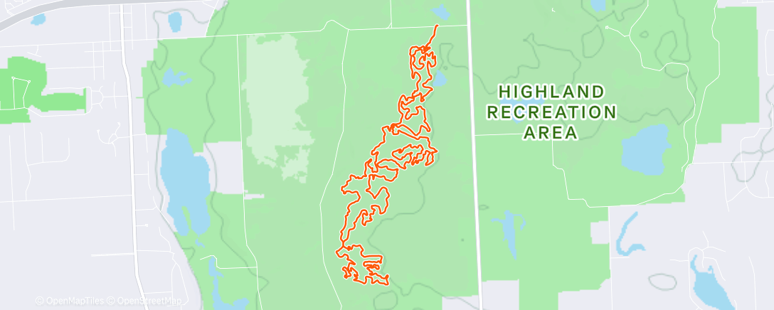 Map of the activity, Pure Michigan Ice@highland