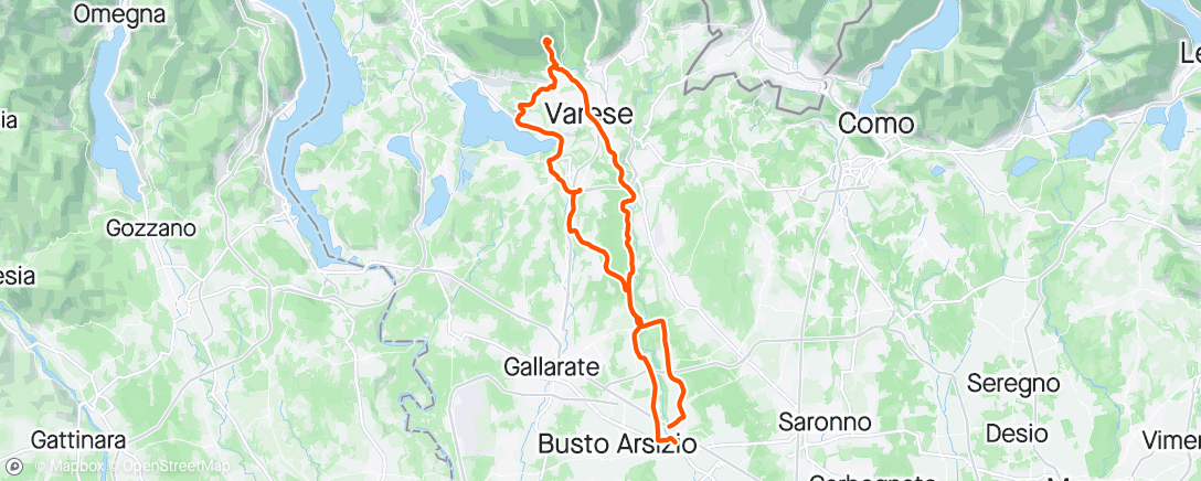Map of the activity, Sacro Monte