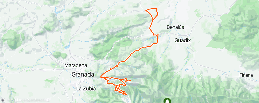 Map of the activity, Sierra Nevada XIII