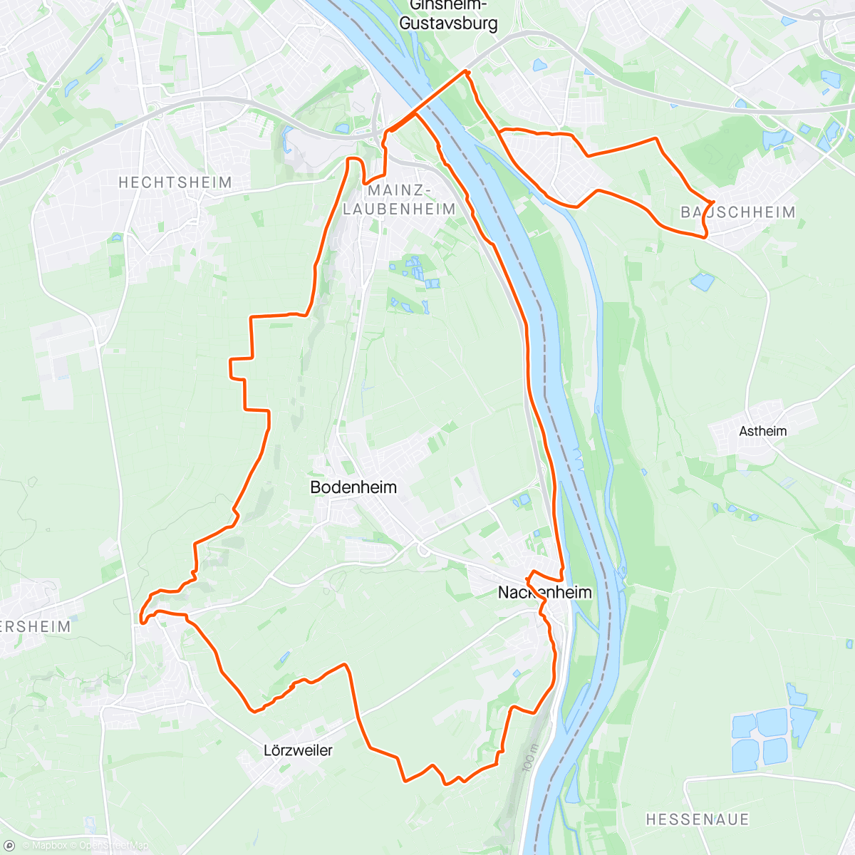 Map of the activity, MTB Rheinhessen