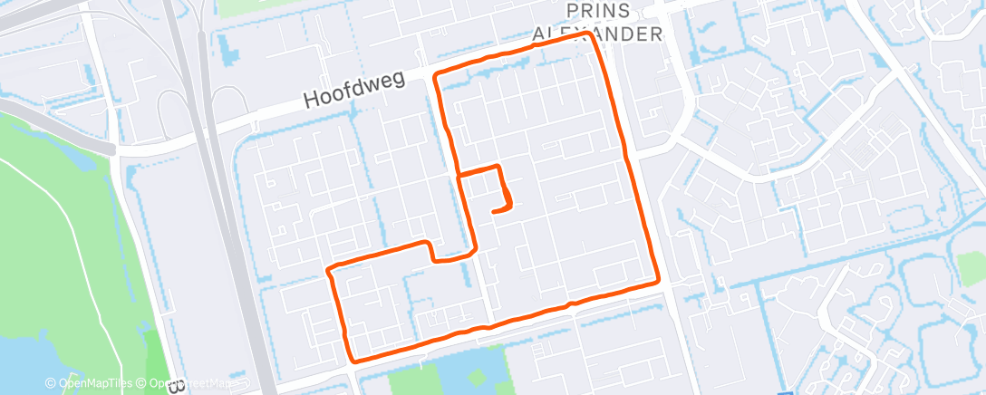 Map of the activity, Avondloop