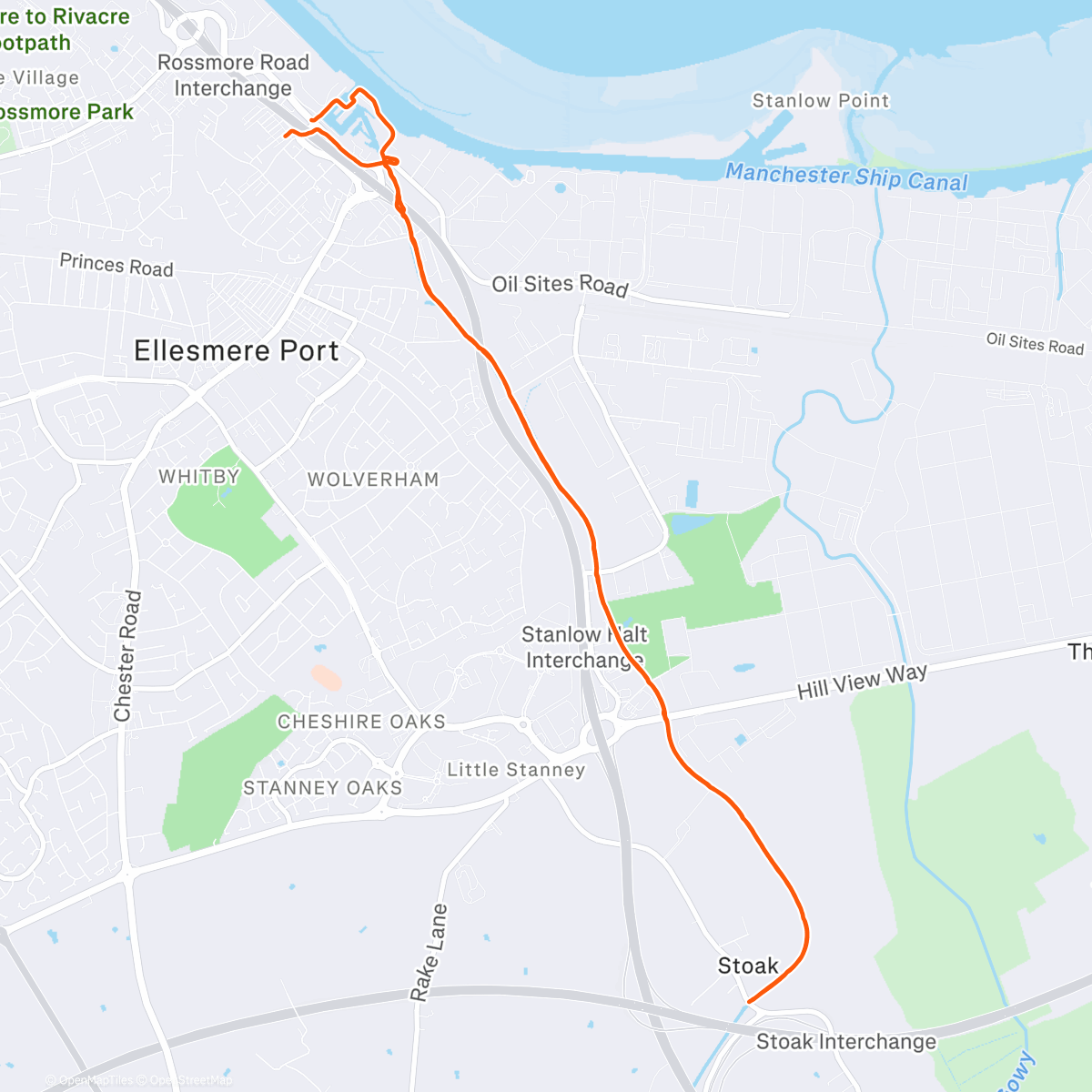Map of the activity, 4x12min Endurance + 2min Tempo