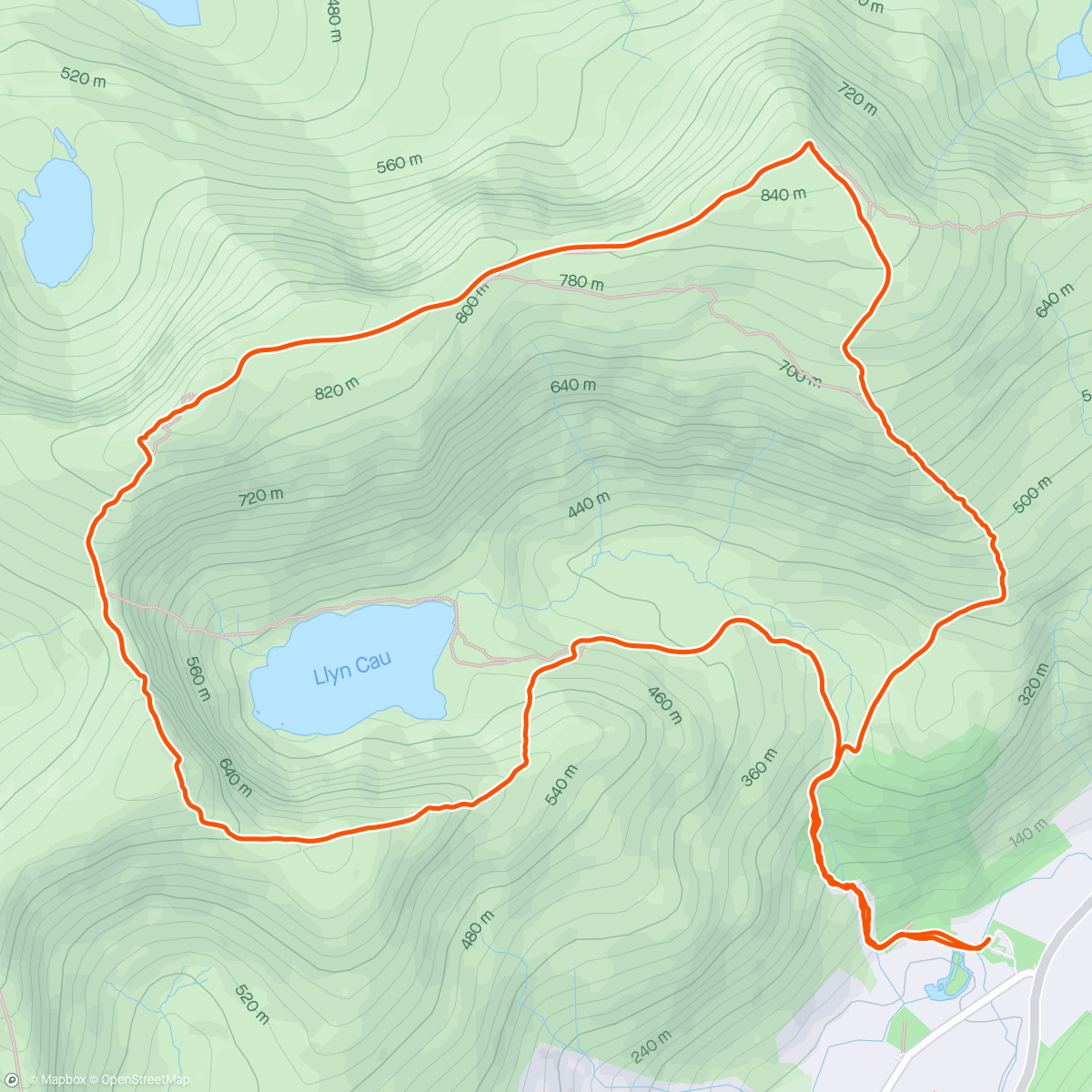 Map of the activity, Power hiking in the clouds +7kg