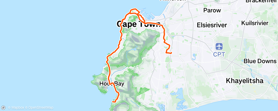 Map of the activity, Morning Ride Chapmans Peak 🇿🇦