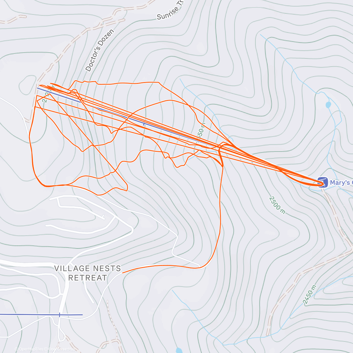 Map of the activity, Morning Alpine Ski