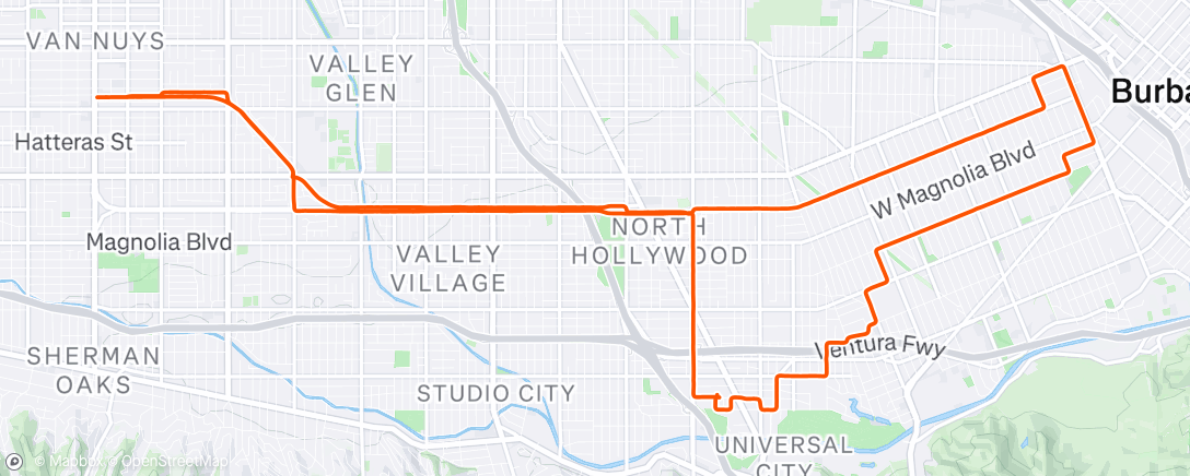 Map of the activity, Evening Ride