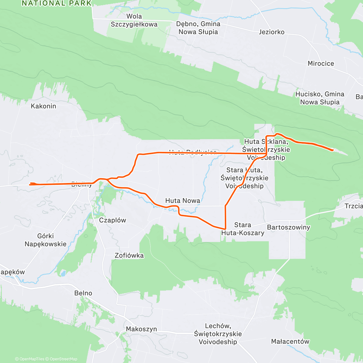 Map of the activity, Morning Ride
