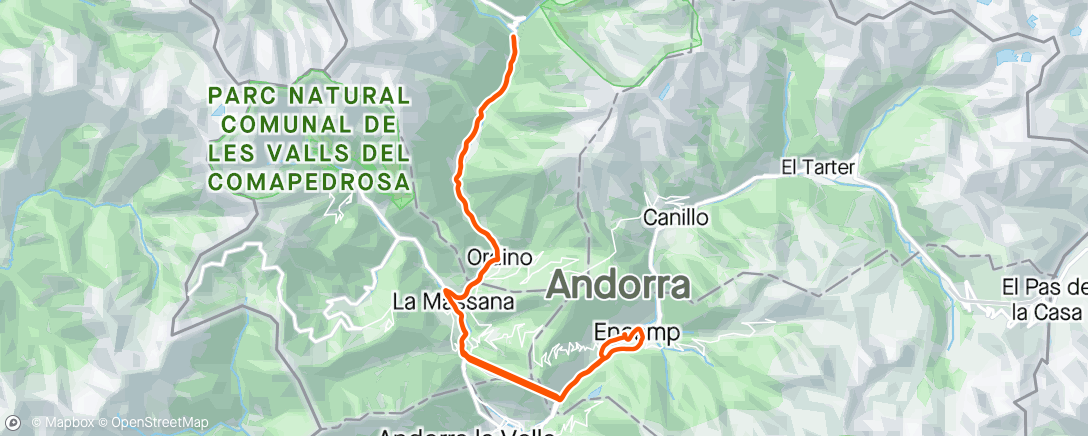 Mapa da atividade, Bicicleta a la hora del almuerzo