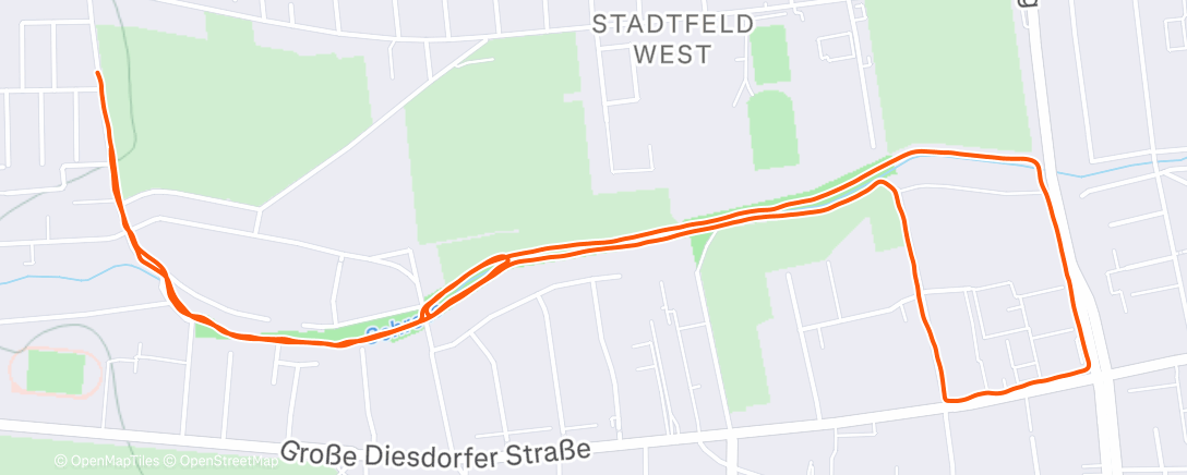 Map of the activity, Lauf #001 nach Weihnachten