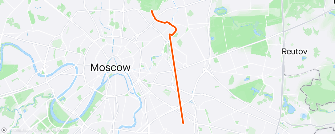 Map of the activity, Night Run