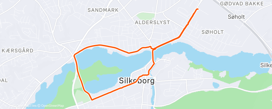 Map of the activity, Afternoon Run