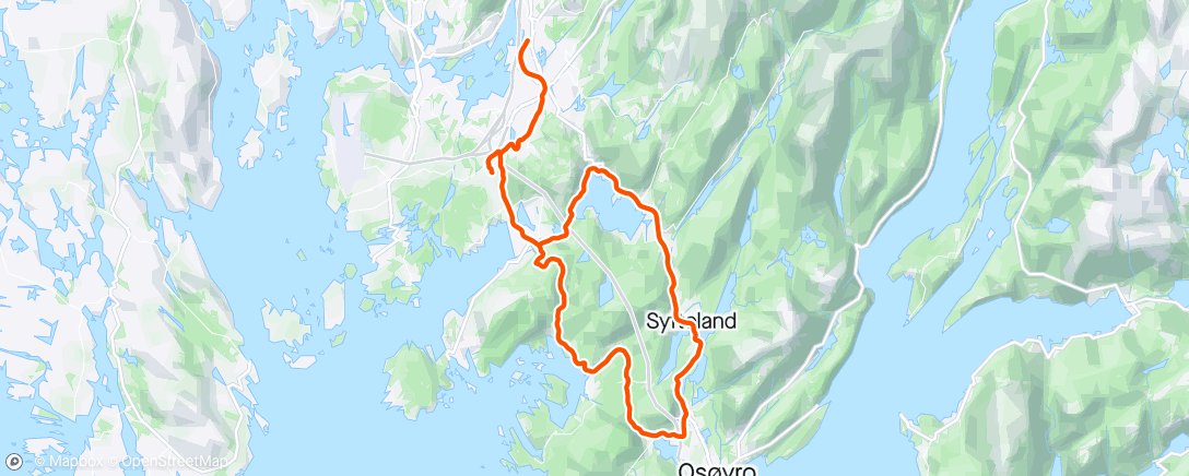 Map of the activity, BCK Osveien-Fanafjellet