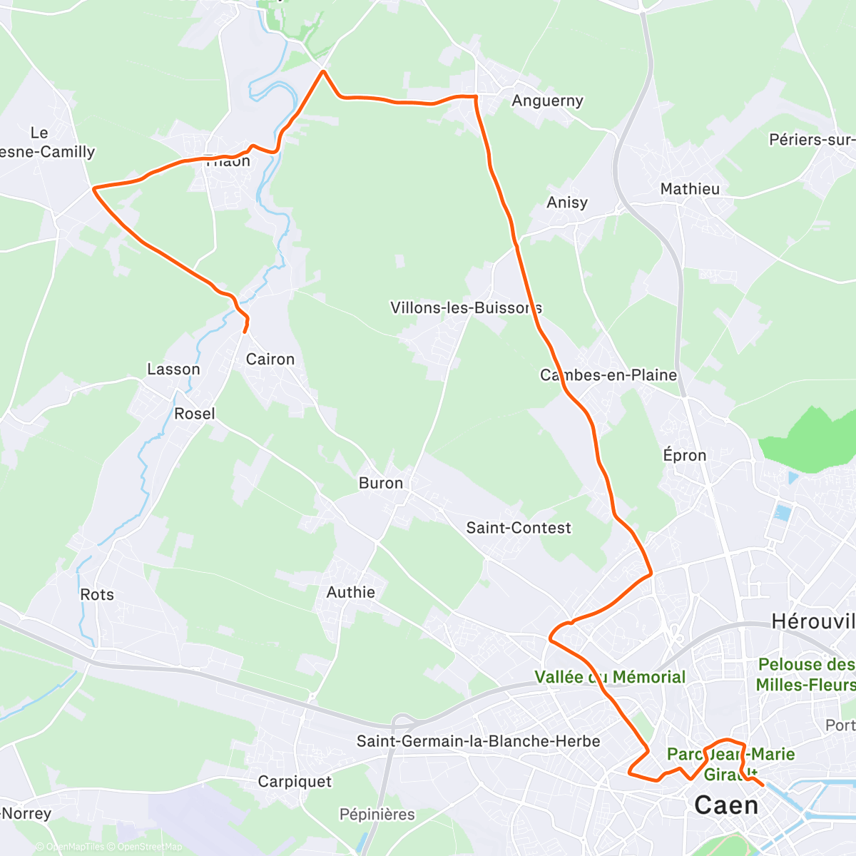 Карта физической активности (ROUVY - Caen | France)