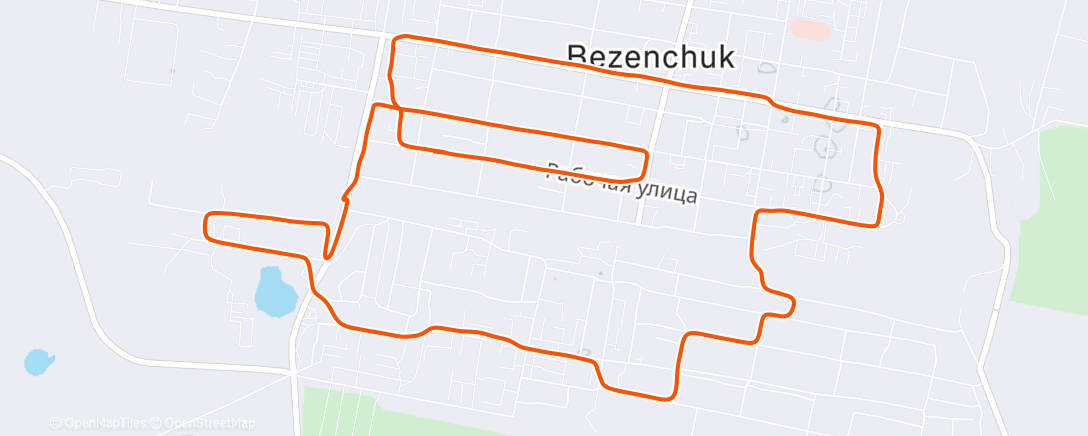 Map of the activity, Дневной забег