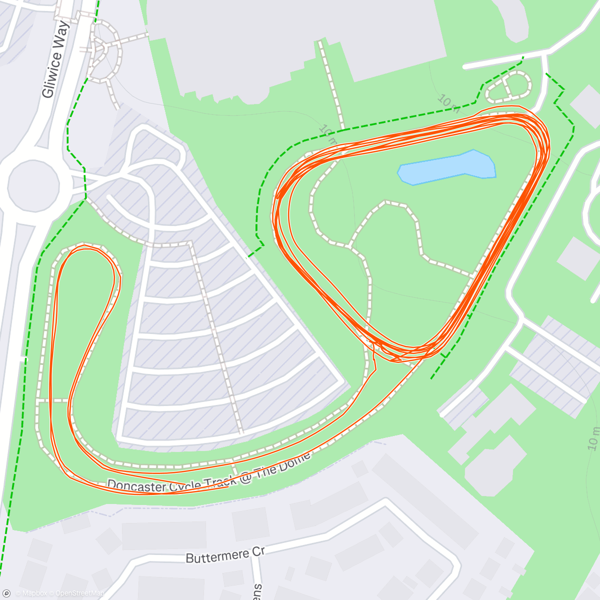 Map of the activity, Trackwork with Danum Harriers