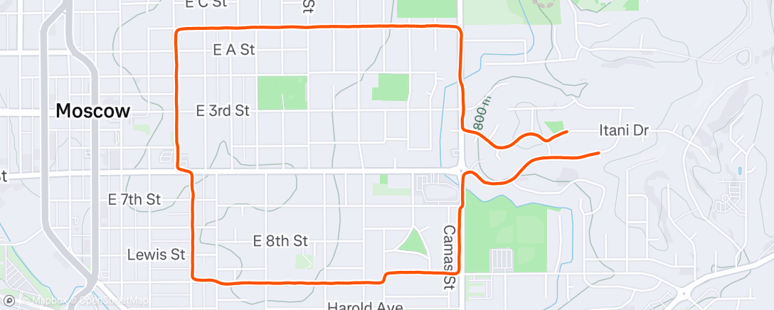 Map of the activity, Morning Run