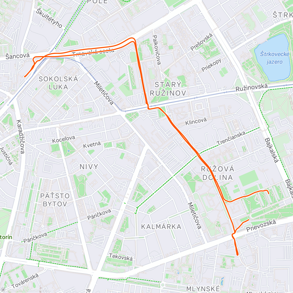 Map of the activity, Lunch Ride💚
