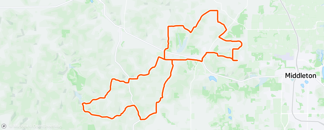 Map of the activity, Lunch Ride