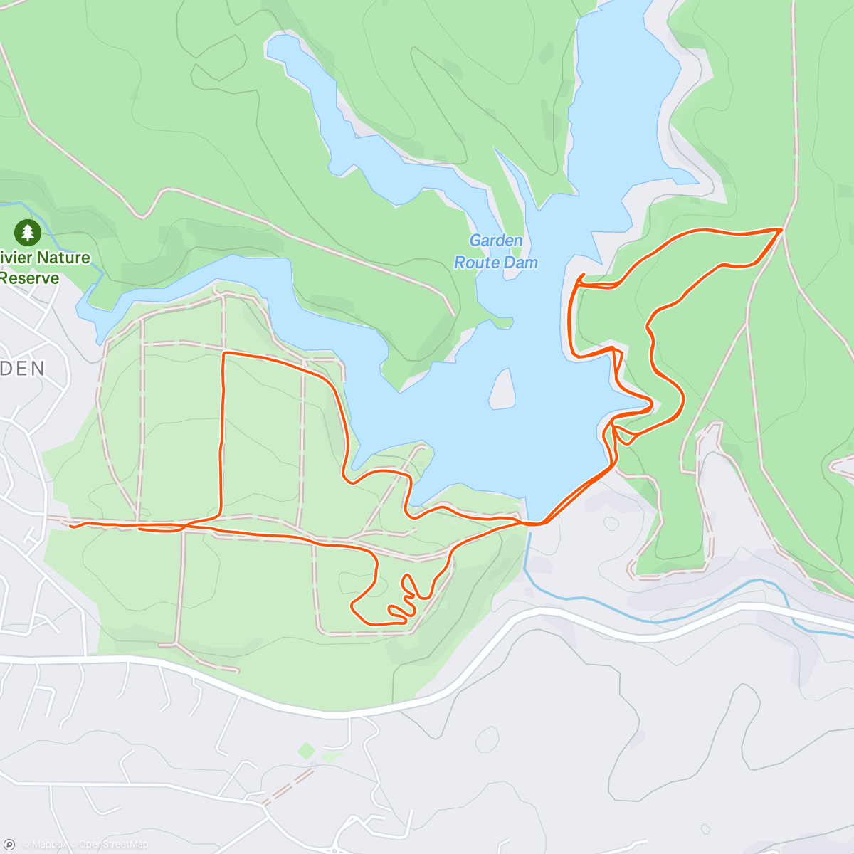 Map of the activity, Morning Trail Run