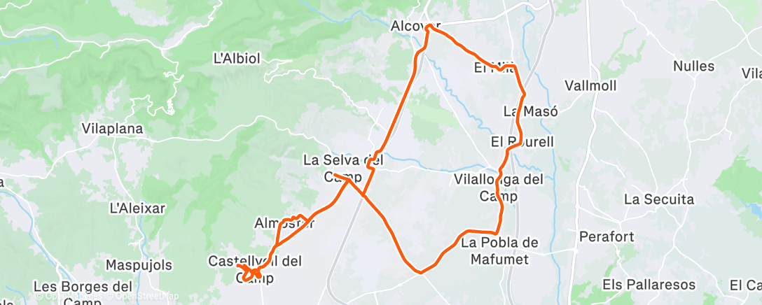 Map of the activity, Morning Ride