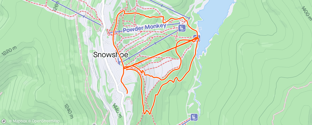 Map of the activity, Lil sesh on the trail bike
