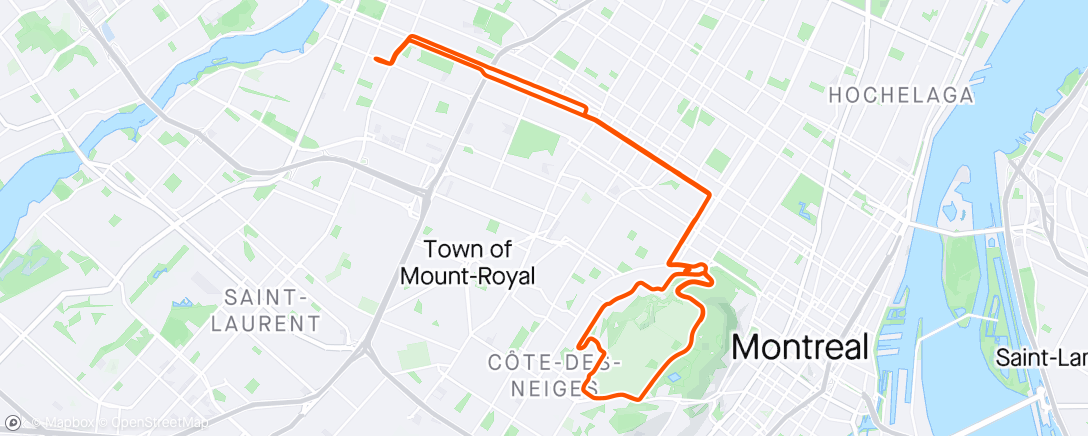 Map of the activity, Lunch Ride