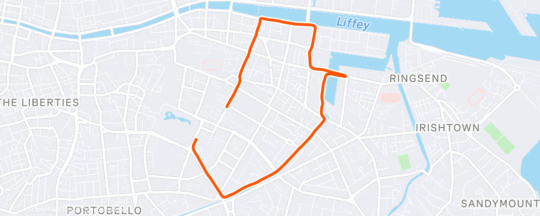 Map of the activity, Morning Run