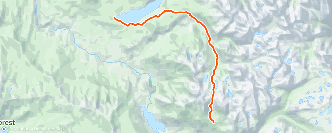 Map of the activity, Morning Hike