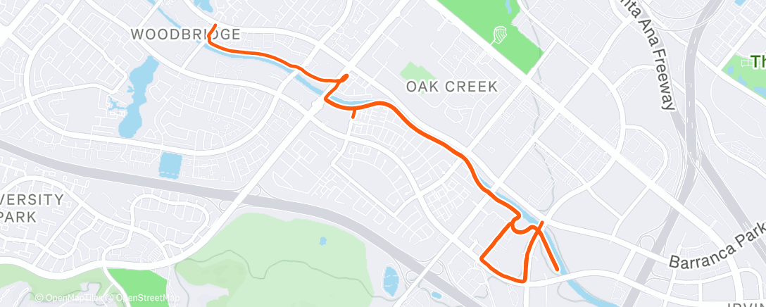 Map of the activity, Morning Run