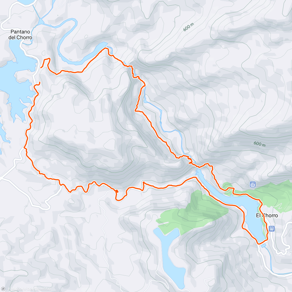 Map of the activity, Caminito del Rey