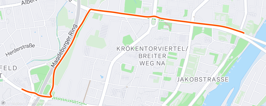 Map of the activity, Fahrt am Morgen