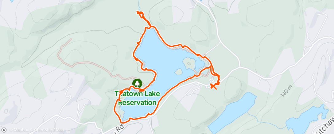 Map of the activity, Tea town hike