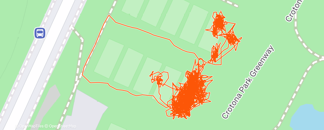 Map of the activity, Evening Tennis