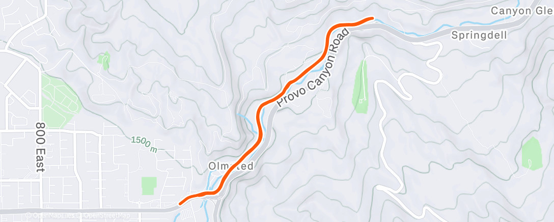 Map of the activity, Morning Run