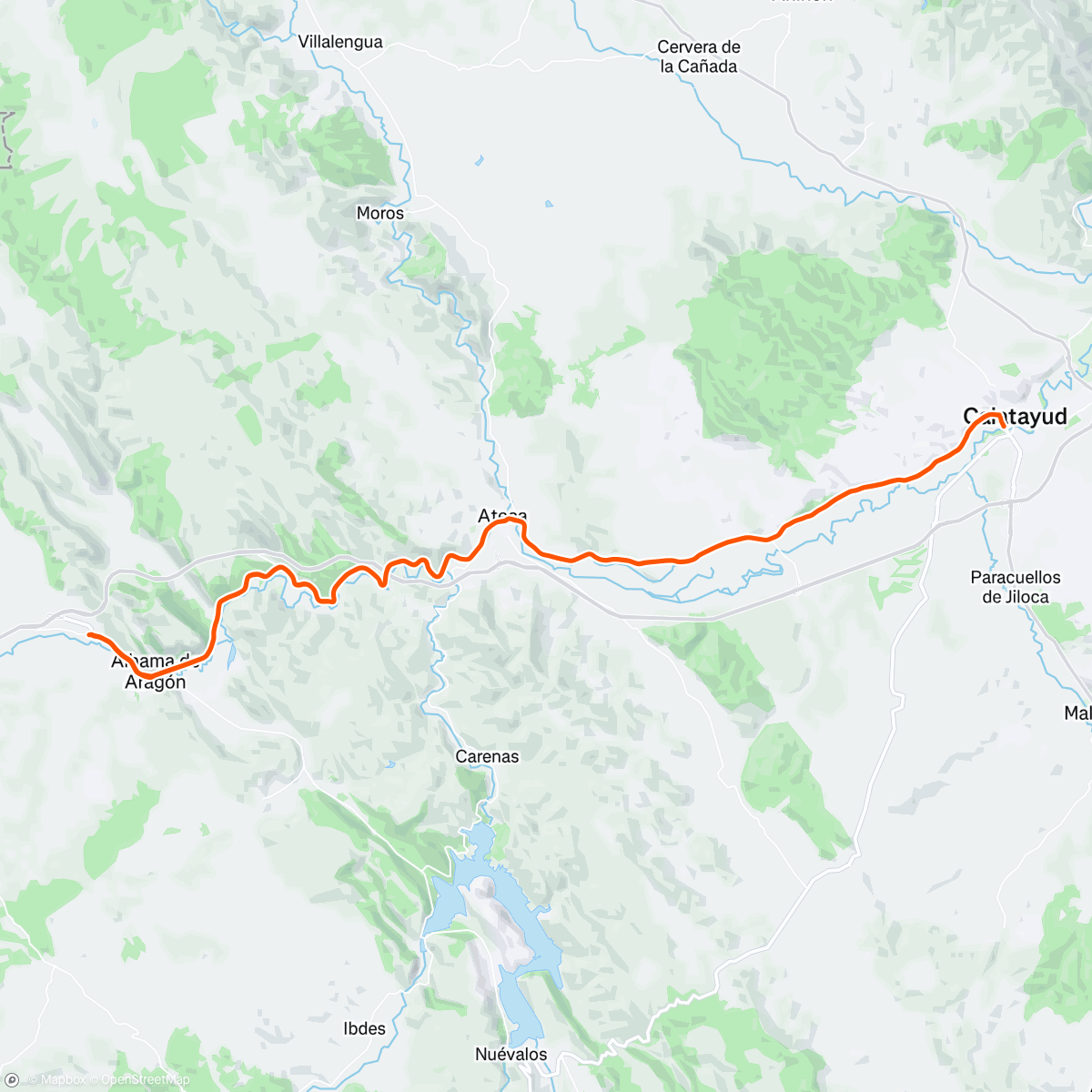 Map of the activity, Carretera  de ALHAMA