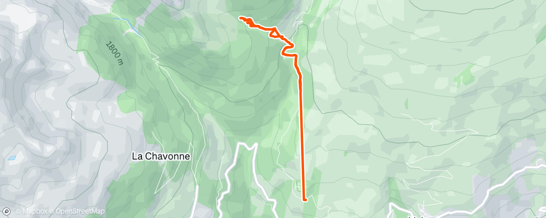 Map of the activity, Afternoon Backcountry Ski