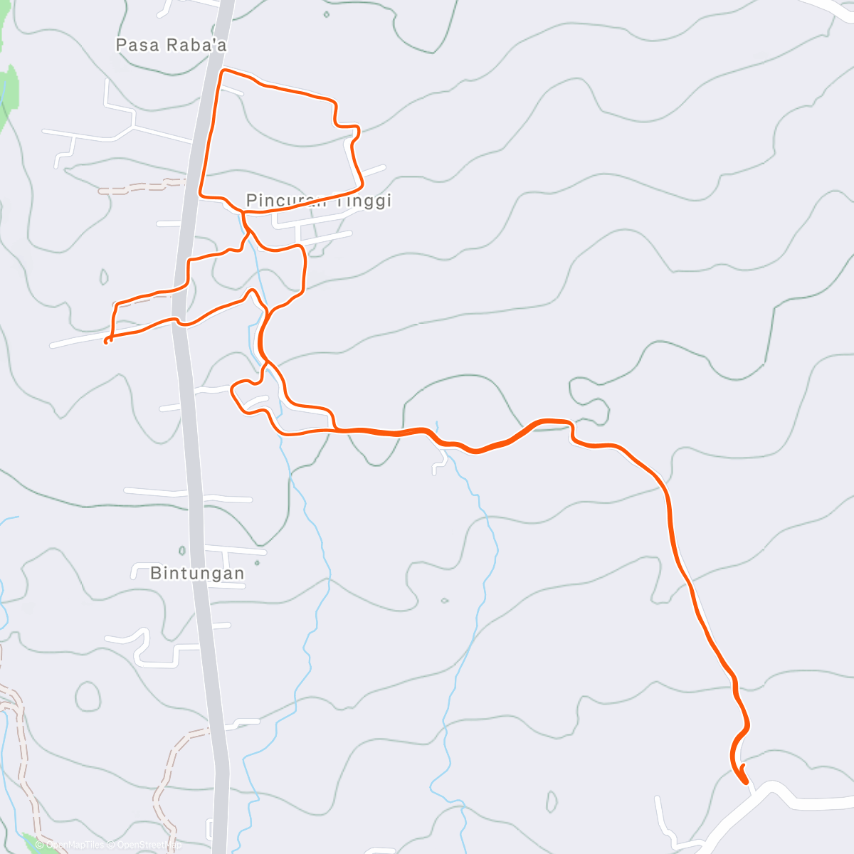 Map of the activity, Afternoon Trail Run
